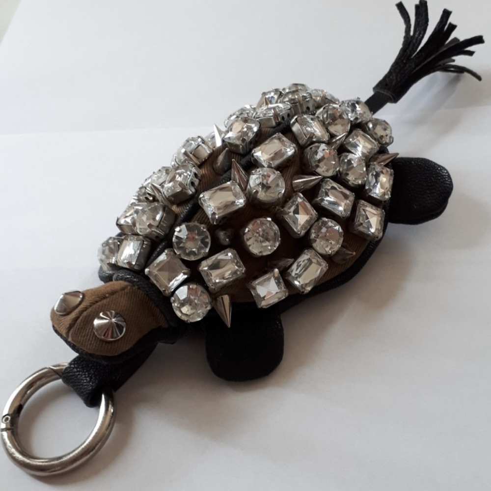 Malene Birger Rare Limited Edition Spiked Turtle Pouch With Clip